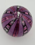 Hand Blown Glass Ball Vase in Dark and Light Purple