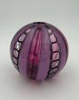Hand Blown Glass Ball Vase in Dark and Light Purple