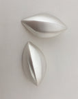 Ridged Leaf Post Earrings