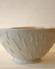 Orange & White Flower Bowl