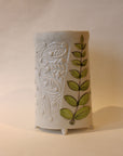 Vines Vase in White & Green