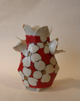 Red and White Multi Vase