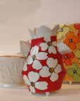 Red and White Multi Vase