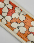 Orange Flower Decorated Flat Tray