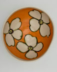 Small bowl with Orange Floral Decorated Interior