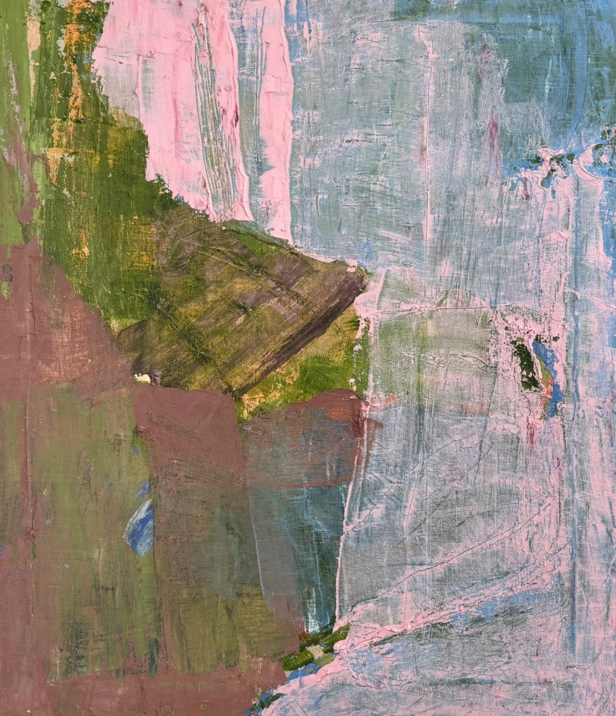 Woman Seated Near Pink Waterfall