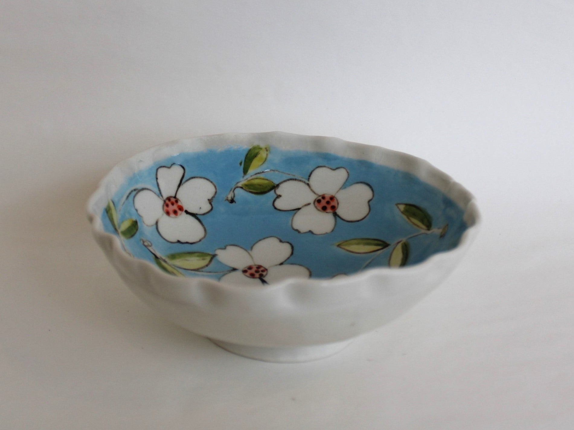 Blue &amp; White Flower Bowl